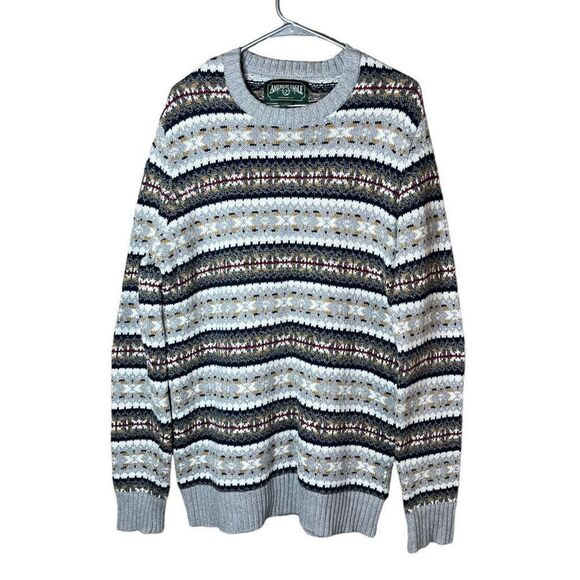 American‎ Eagle Mens Super Soft Fair isle Crew Neck Sweater Large Tall - Picture 1 of 9
